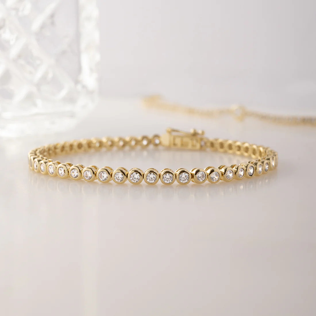 Aurora Mini Bezel Tennis Bracelet
