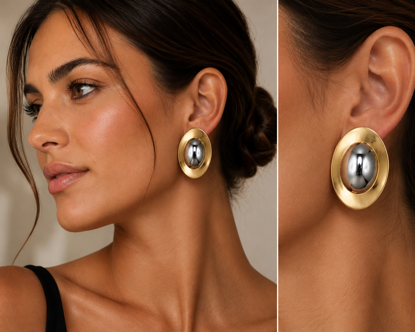 Pierina Two Tone Earrings