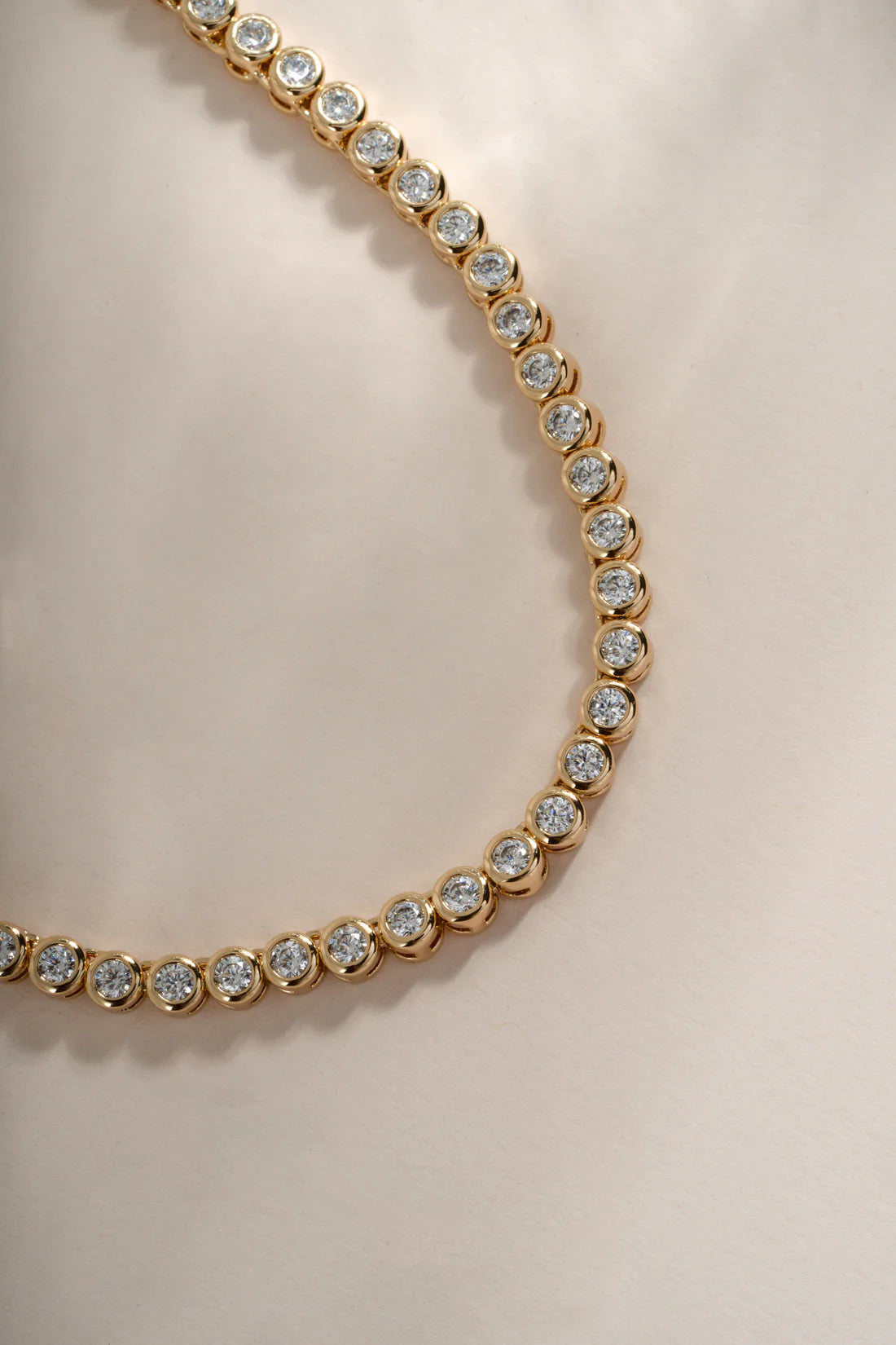 Solea Bezel Tennis Necklace