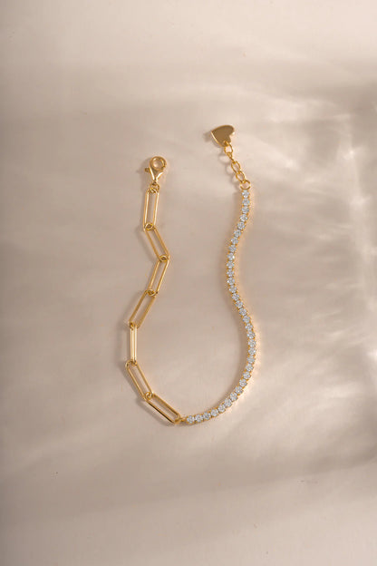 Adore Tennis Paperclip  Bracelet