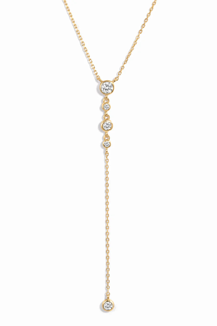 Andrea Bezel Lariat Necklace