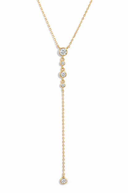 Andrea Bezel Lariat Necklace