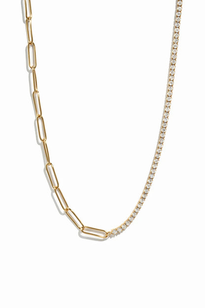 Bella Tennis and Paperclip Necklace