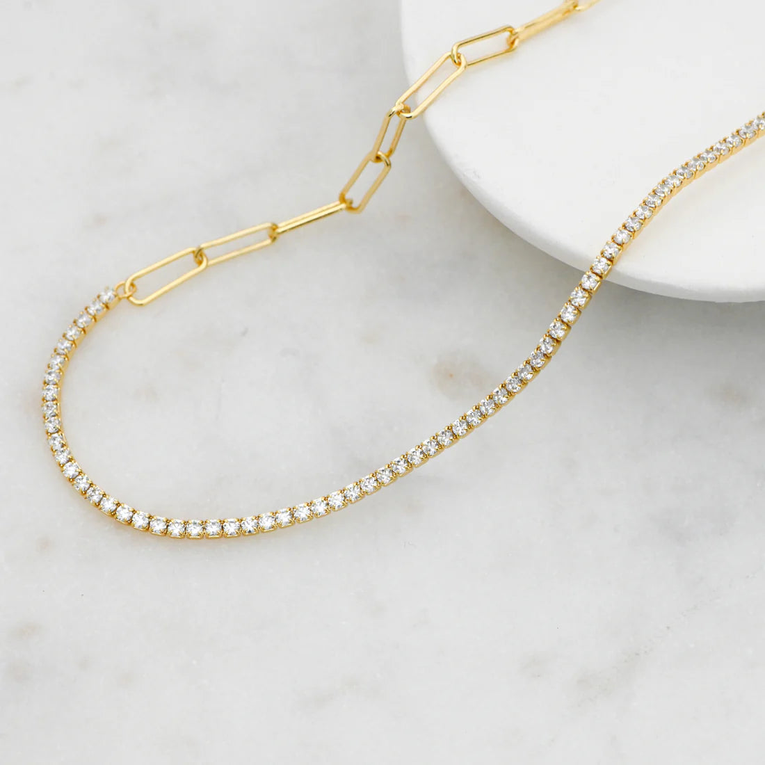 Bella Tennis and Paperclip Necklace