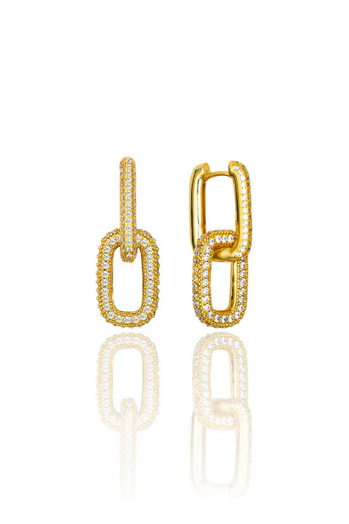 Celine Paper Clip Chain Dangle Earrings