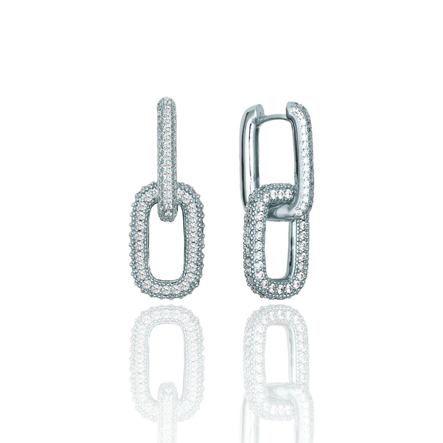 Celine Paper Clip Chain Dangle Earrings