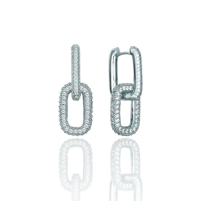 Celine Paper Clip Chain Dangle Earrings