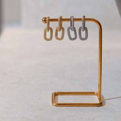 Celine Paper Clip Chain Dangle Earrings