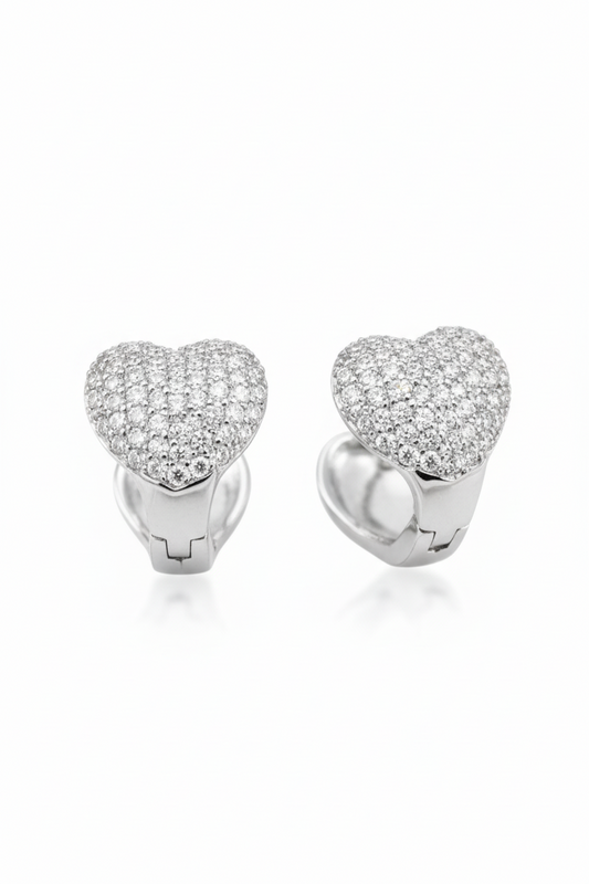 Corazones Pave Huggies