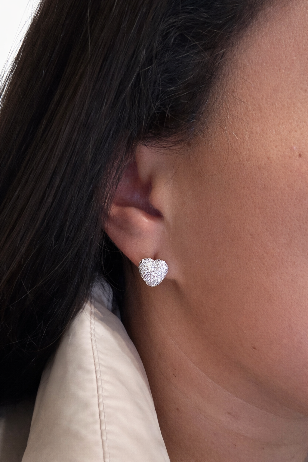 Corazones Pave Huggies