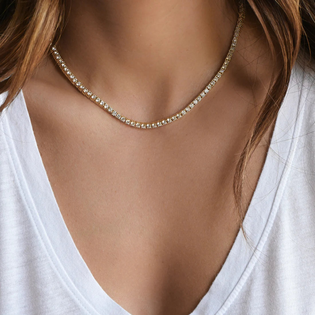La Reina 3mm Tennis Necklace