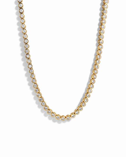 Lumina Bezel Tennis Necklace