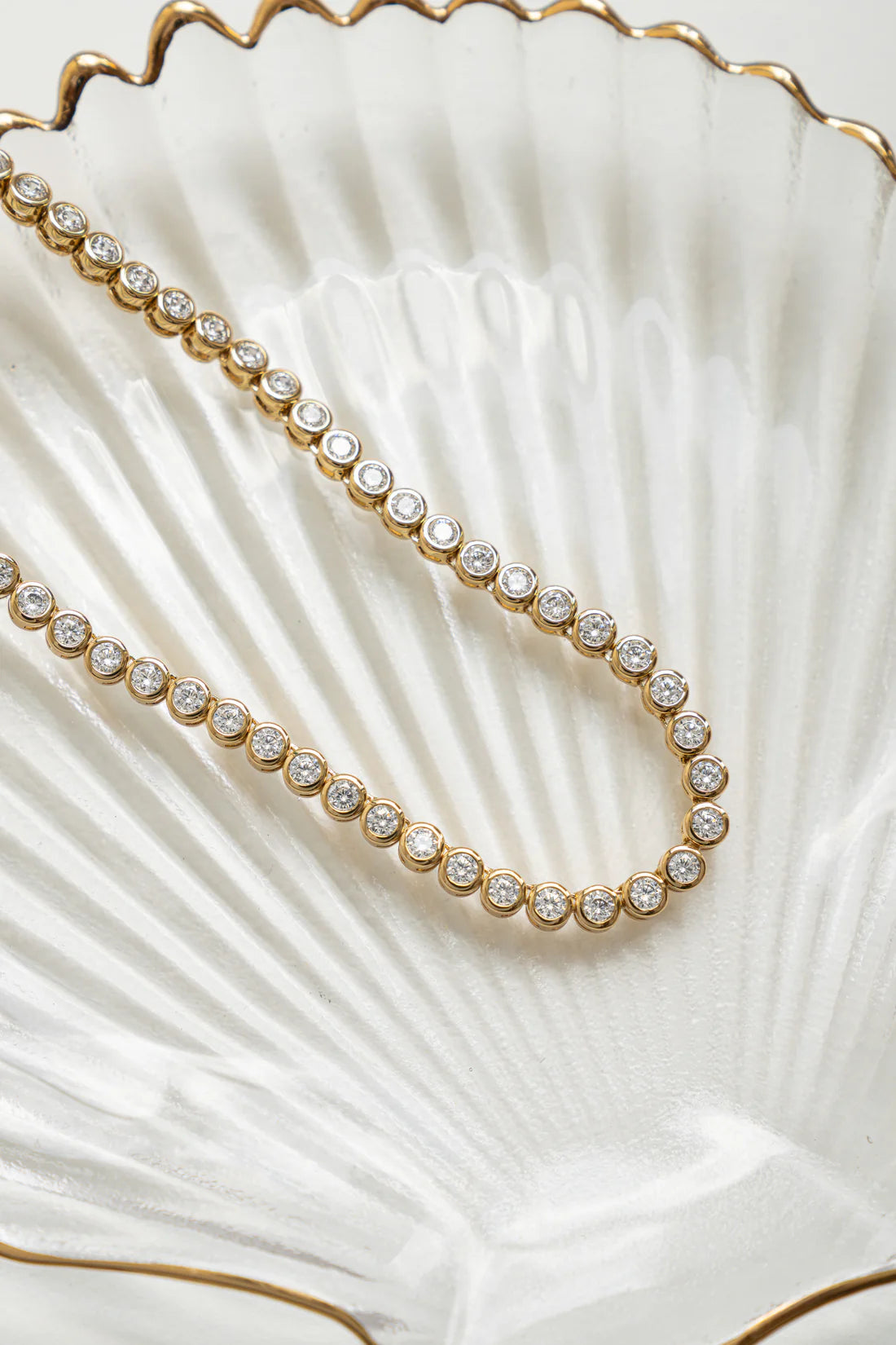 Lumina Bezel Tennis Necklace