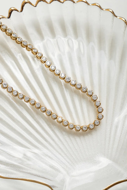 Lumina Bezel Tennis Necklace