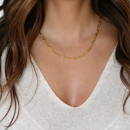 Marave Square Paperclip Necklace