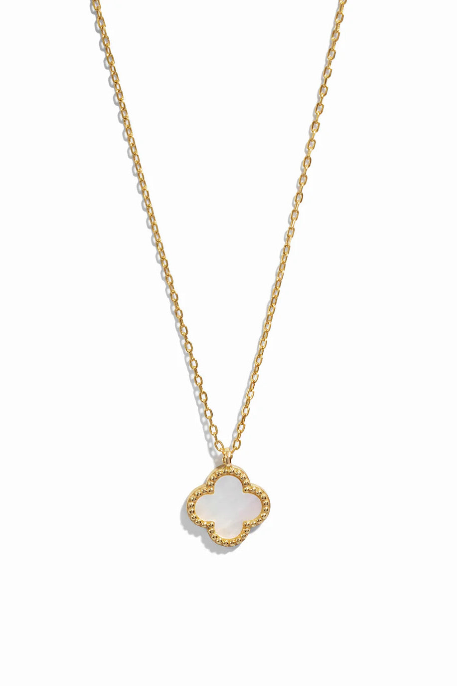 Mariana Mother of Pearl Clover Necklace
