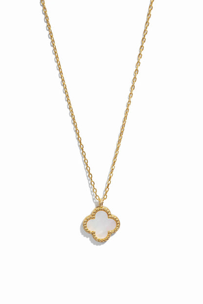 Mariana Mother of Pearl Clover Necklace