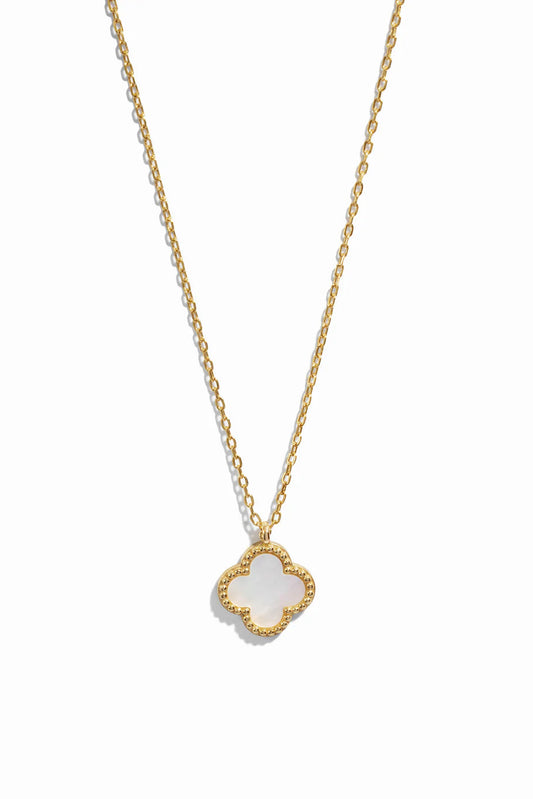 Mariana Mother of Pearl Clover Necklace