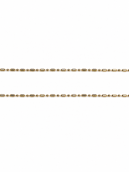 Massiel 1.2mm Gilded Bar Ball Bead Chain