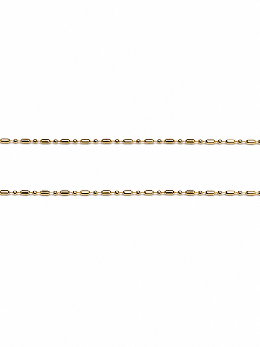 Massiel 1.2mm Gilded Bar Ball Bead Chain