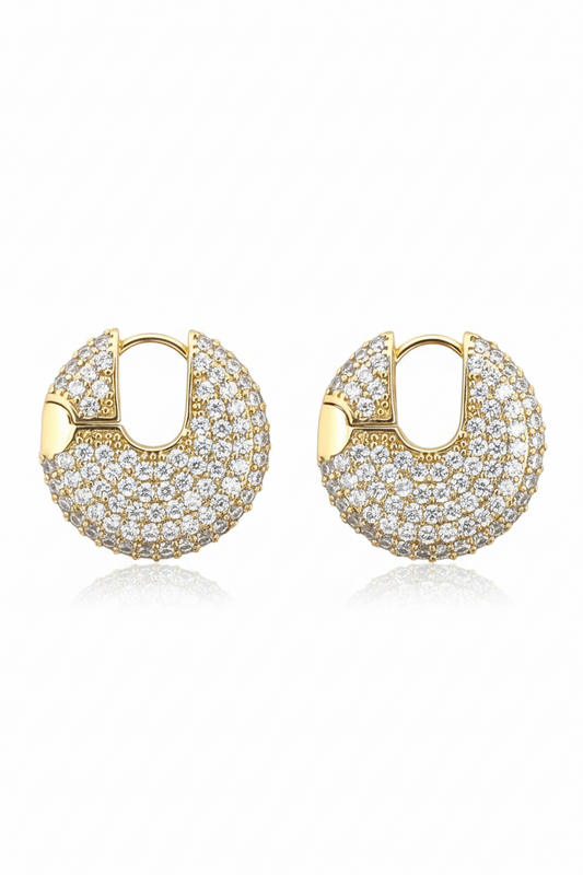 Mira Small Click Pave Huggie