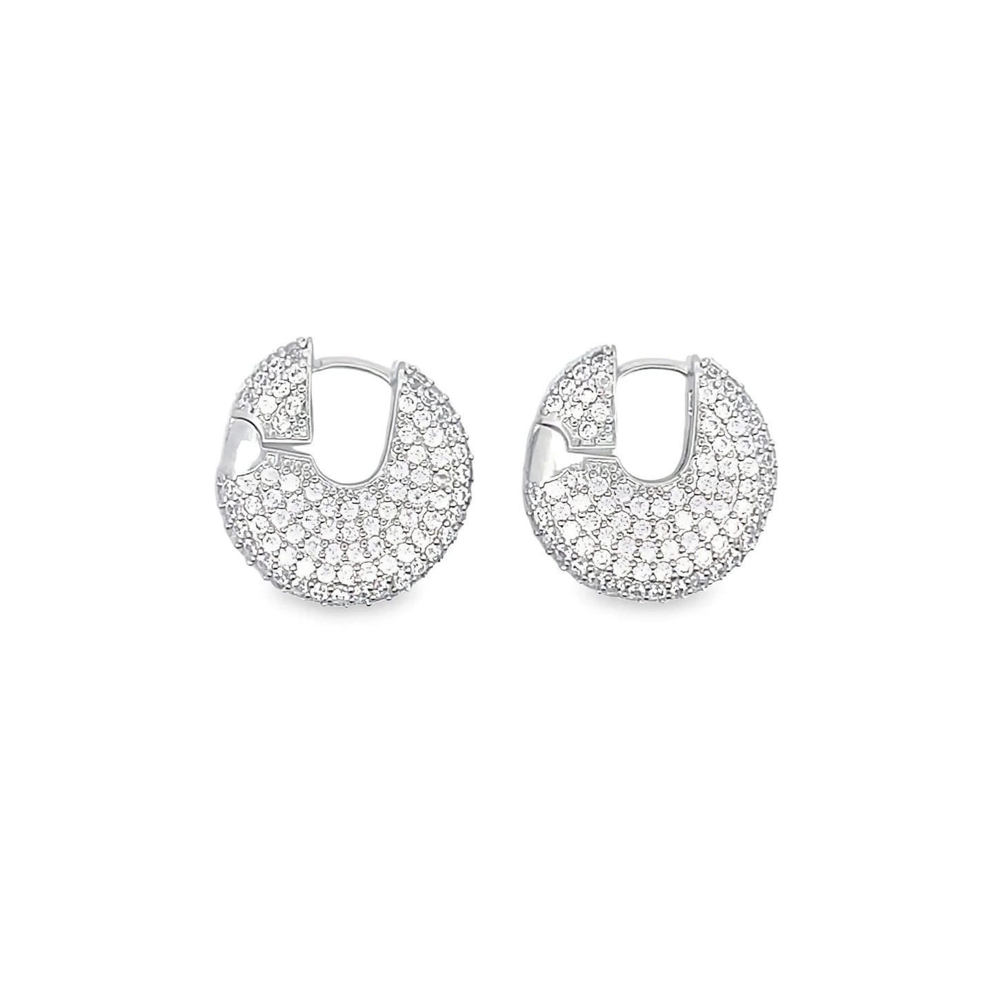 Mira Small Click Pave Huggie