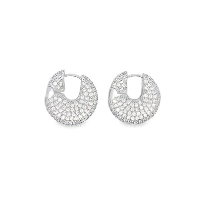 Mira Small Click Pave Huggie