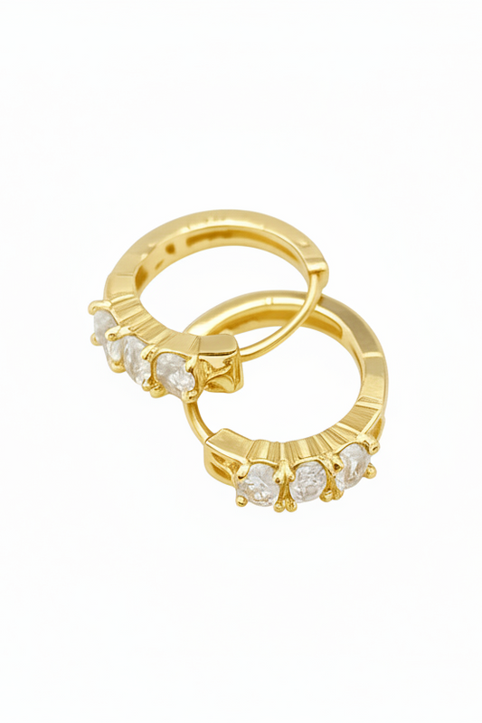 Nabela Oval CZ Stones Huggies