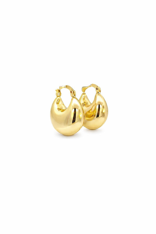 Valeria Thick Concave Small Leverback Earrings