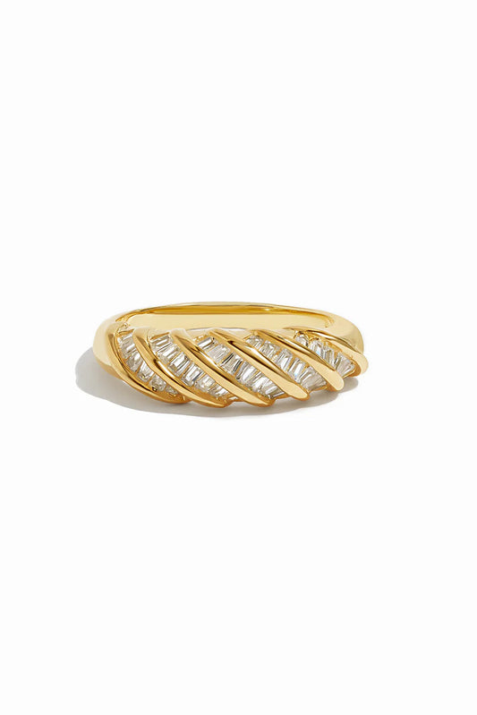 Paola Baguette Croissant Ring