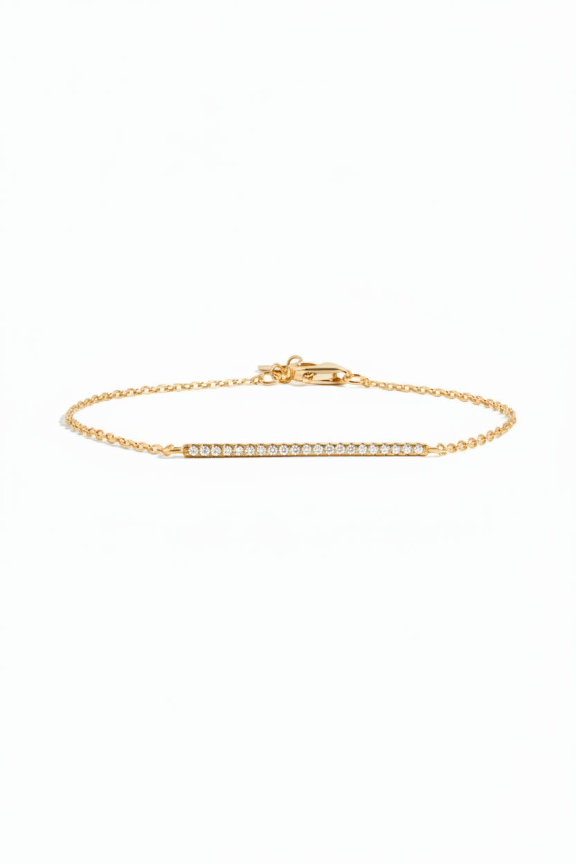 Rose Pave Bar Bracelet