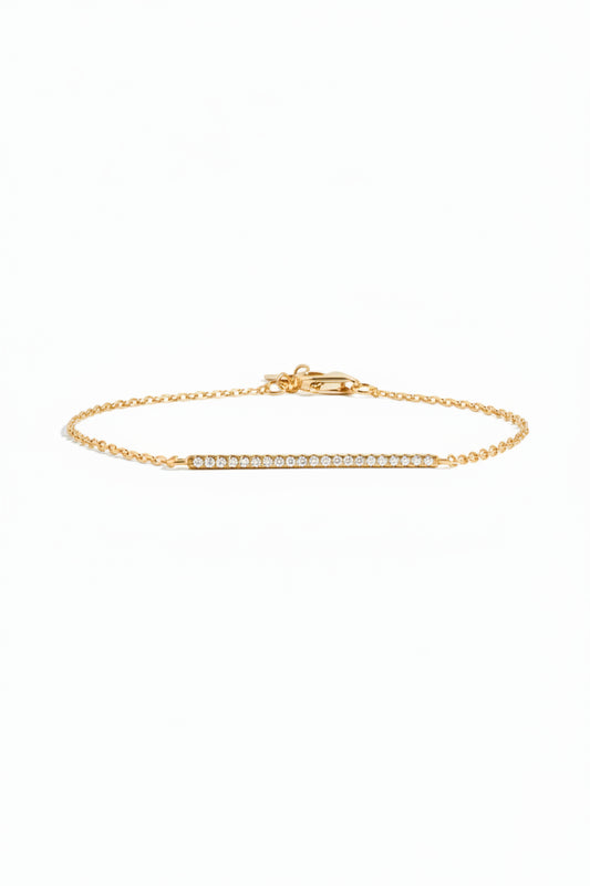 Rose Pave Bar Bracelet