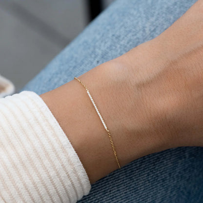 Rose Pave Bar Bracelet