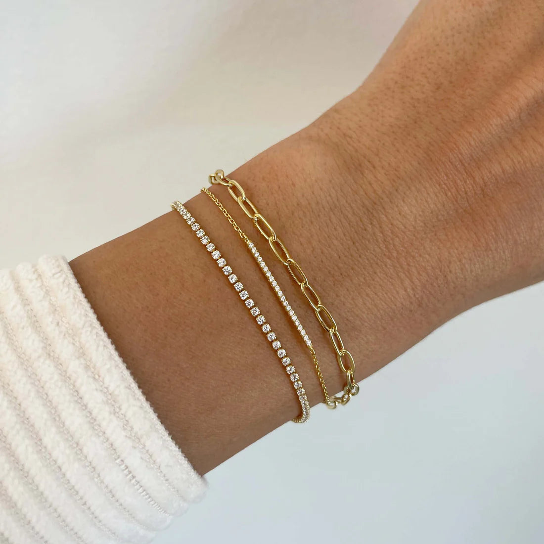Rose Pave Bar Bracelet