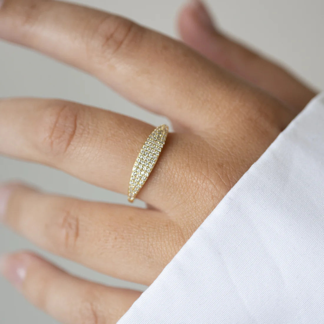 Sola Pave Signet Ring