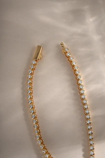 Solea Bezel Tennis Necklace