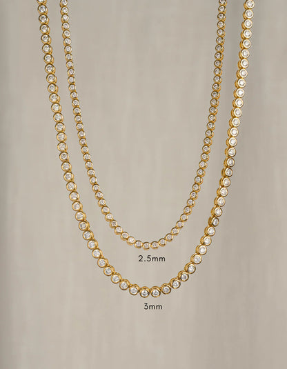 Solea Bezel Tennis Necklace