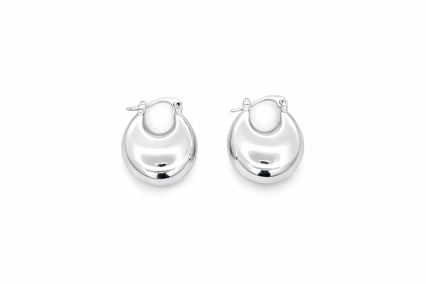 Valeria Thick Concave Small Leverback Earrings