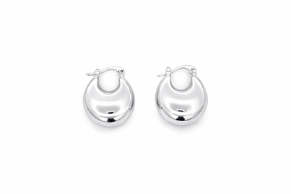 Valeria Thick Concave Small Leverback Earrings