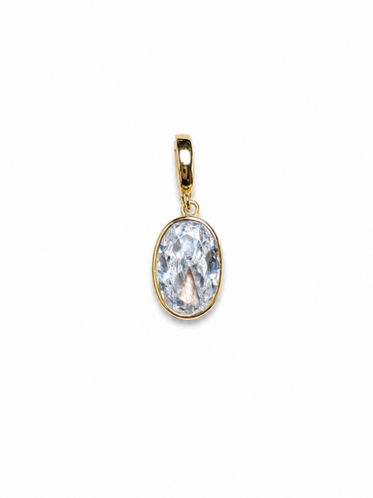 Yasel Vertical Bezel Oval Pendant